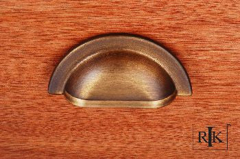 RKI CF-5249-AE: 3" cc Smooth Half Circle Cup Cabinet Pull - Antique English