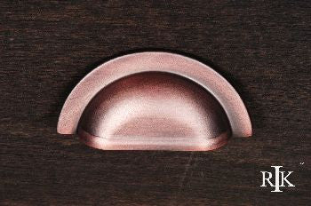 RKI CF-5249-DC: 3" cc Smooth Half Circle Cup Cabinet Pull - Distressed Copper
