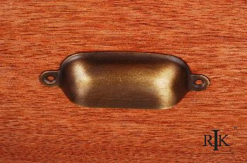 RKI CF-5250-AE: 3-1/4" cc Flat Box Cup Cabinet Pull - Antique English