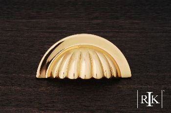 RKI CF-5251-B: 3" cc Heavy Half Melon Cup Cabinet Pull - Polished Brass