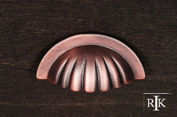 RKI CF-5251-DC: 3" cc Heavy Half Melon Cup Cabinet Pull - Distressed Copper
