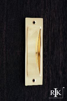 RKI CF-5631: 4-1/2" Thin Rectangle Flush Cabinet Pull - Polished Brass