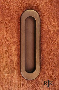 RKI CF-5633-AE: 5-1/2" Thick Oval Flush Cabinet Pull - Antique English