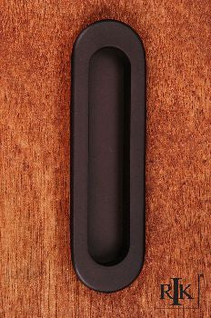RKI CF-5633-RB: 5-1/2" Thick Oval Flush Cabinet Pull - Oil Rubbed Bronze