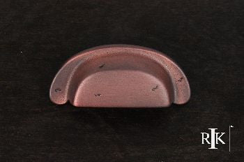 RKI CF-909-DC: 3" cc Distressed Heavy Cup Cabinet Pull - Distressed Copper