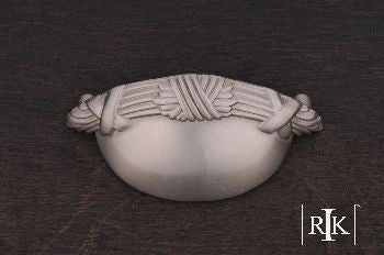 RKI CF-957-P: 3" cc Lines And Crosses at Edge Cup Cabinet Pull - Pewter