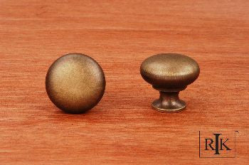 RKI CK-1118-AE: 1-1/4" Thin Mushroom Cabinet Knob - Antique English