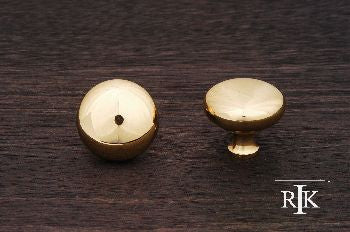RKI CK-1118-B: 1-1/4" Thin Mushroom Cabinet Knob - Polished Brass