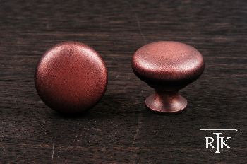 RKI CK-1118-DC: 1-1/4" Thin Mushroom Cabinet Knob - Distressed Copper