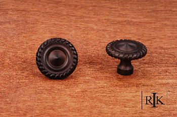 RKI CK-1215-RB: 1-1/4" Rope at Edge Cabinet Knob - Oil Rubbed Bronze