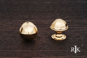 RKI CK-192-B: 1" Contoured Dome Cabinet Knob - Polished Brass