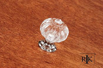 RKI CK-1AC-C: 1-1/4" Acrylic Flower Cabinet Knob - Polished Chrome