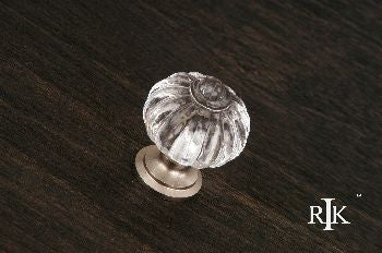 RKI CK-1AC-P: 1-1/4" Acrylic Flower Cabinet Knob - Pewter