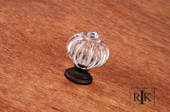 RKI CK-1AC-RB: 1-1/4" Acrylic Flower Cabinet Knob - Oil Rubbed Bronze