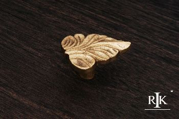 RKI CK-202: Leaf Cabinet Knob - Polished Brass