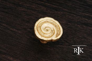 RKI CK-207: 1-1/4" Swirl Cabinet Knob - Polished Brass