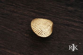 RKI CK-216: 1-3/8" Shell Cabinet Knob - Polished Brass