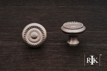 RKI CK-2222-P: 1-1/4" Beaded Cabinet Knob w/Tip - Pewter