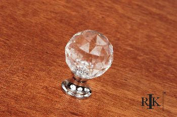 RKI CK-2AC-C: 1-1/4" Acrylic Hammered Cabinet Knob - Polished Chrome