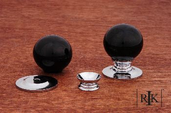 RKI CK-302: 1-1/4" Sphere Cabinet Knob - Chrome/Porcelain