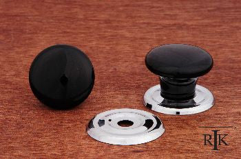 RKI CK-310: 1-1/4" Round Cabinet Knob - Chrome/Flat Porcelain