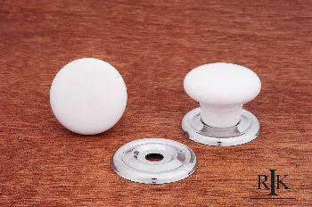 RKI CK-311: 1-1/4" Ring Cabinet Knob - Porcelain w/Chrome Base