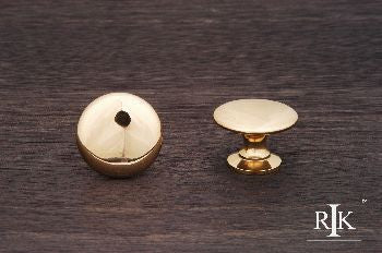 RKI CK-3214-B: 1-1/4" Flat Face Cabinet Knob - Polished Brass