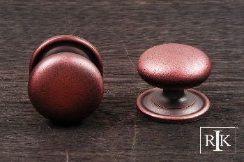 RKI CK-3216-ATDC: 1-1/2" Solid Plain Cabinet Knob w/Backplate - Distressed Copper