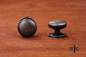 RKI CK-3216-ATDN: 1-1/2" Solid Plain Cabinet Knob w/Backplate - Distressed Nickel