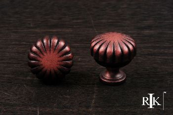 RKI CK-3250-DC: 1-1/4" Smooth Melon Cabinet Knob - Distressed Copper