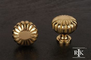 RKI CK-3250-T: 1-1/4" Smooth Melon Cabinet Knob - Polished Brass