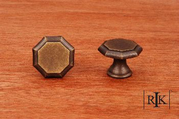 RKI CK-3252-AE: 1-1/4" Octagonal Cabinet Knob - Antique English