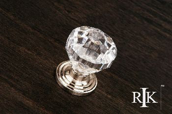 RKI CK-3AC-P: 1-1/4" Diamond Cut Acrylic Cabinet Knob - Pewter