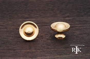 RKI CK-414-B: 1-1/4" French Contoured Cabinet Knob - Polished Brass