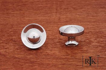 RKI CK-414-C: 1-1/4" French Contoured Cabinet Knob - Polished Chrome