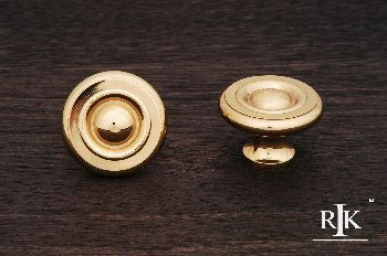 RKI CK-4243: 1-1/2" Solid Georgian Cabinet Knob - Polished Brass