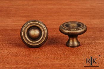 RKI CK-4244-AE: 1-1/4" Solid Georgian Cabinet Knob - Antique English