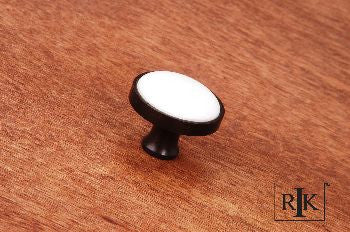 RKI CK-515-RBW: 1-1/4" Round Cabinet Knob - Bronze/Porcelain