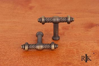RKI CK-702-AE: 2" Small Twisted Cabinet Knob - Antique English