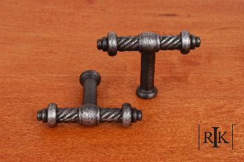 RKI CK-702-P: 2" Small Twisted Cabinet Knob - Pewter
