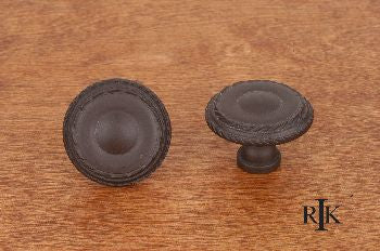 RKI CK-705-RB: 1-1/2" Large Double Roped Edge Cabinet Knob - Oil Rubbed Bronze
