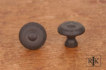 RKI CK-706-RB: 1-1/4" Small Double Roped Edge Cabinet Knob - Oil Rubbed Bronze