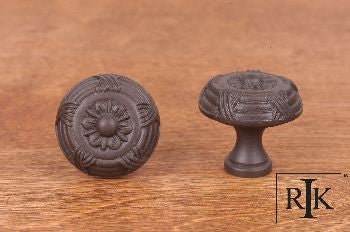 RKI CK-754-RB: 1-1/4" Small Crosses And Petals Cabinet Knob - Oil Rubbed Bronze