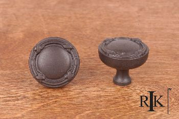 RKI CK-755-RB: 1-1/4" Lines And Crosses Cabinet Knob - Oil Rubbed Bronze