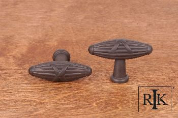 RKI CK-756-RB: Large Crossed Indian Drum Cabinet Knob - Oil Rubbed Bronze