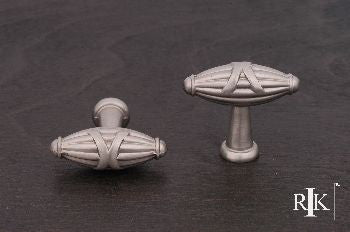 RKI CK-757-P: 1-11/16" Small Crossed Indian Drum Cabinet Knob - Pewter
