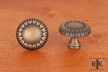 RKI CK-758-AE: 1-1/2" Petals at Edge Cabinet Knob - Antique English