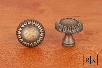 RKI CK-759-AE: 1-1/4" Small Petals at Edge Cabinet Knob - Antique English