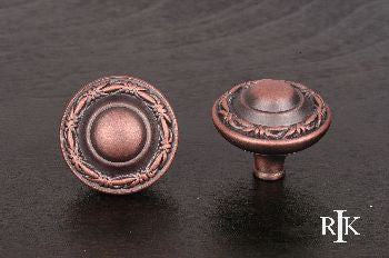 RKI CK-760-DC: 1-1/2" Big Deco-Leaf Edge Cabinet Knob - Distressed Copper
