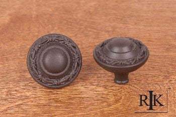 RKI CK-760-RB: 1-1/2" Big Deco-Leaf Edge Cabinet Knob - Oil Rubbed Bronze